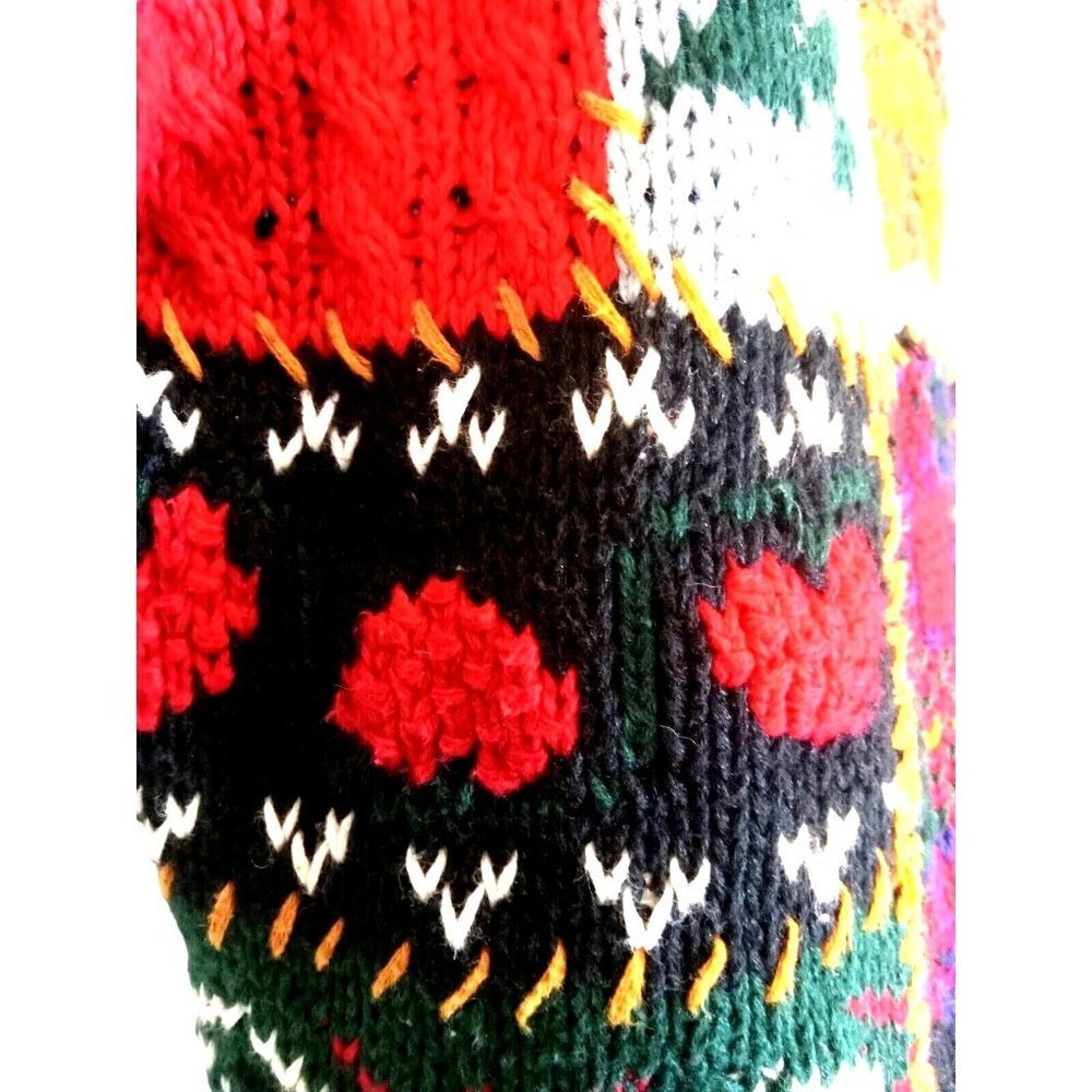 River Art Sweater X-Mas Theme Womens Size M Multicolor Cottagecore Winter - Picture 9 of 13